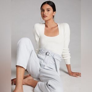 Anthropologie White Sweater